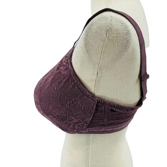 Lane Bryant Cacique Bra Modern Lace Lightly Lined Full Coverage Plum Purple - Picture 5 of 9